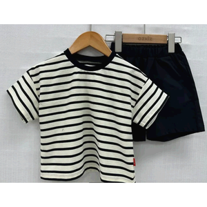Conjunto de Ropa Marina con Rayas de Estilo Coreano OZKIZ para Niños de 2 a 6 Años, Moda de Verano al por Mayor para Niños - Product Image 1