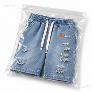 <b>Men</b> Premium Denim Shorts Straight ODM Washed Cotton Stretch Casual Streetwear Summer Shorts Distressed Fashion Cargo Bottoms - Product Image 6