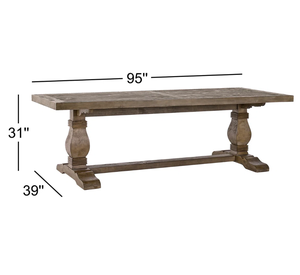 Mesa de comedor de madera maciza con base de pedestal, ideal para interiores que ahorran espacio, espacios de comedor acogedores y cocinas elegantes. - Product Image 3