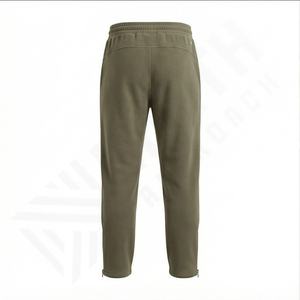 OEM personalizado grueso algodón polar inferior Jogging Wear francés Terry pantalones de chándal de peso pesado Zip Slit Hem Flare Pantalones de los hombres - Product Image 3