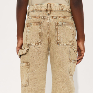 Pantalon déchiré pour garçons de qualité supérieure, style décontracté, avec fermeture boutonnée et passants pour ceinture, design streetwear décontracté - Product Image 6