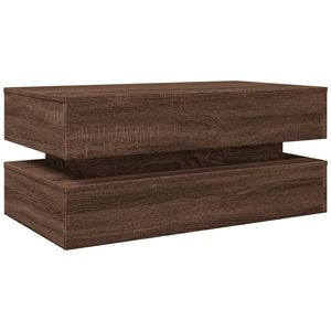 Tavolino da caffè in legno ingegnerizzato color rovere marrone 35,4 x 19,7 x 15,7 pollici - Product Image 3