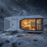 Maison capsule préfabriquée à durabilité extrême, résistante au vent et aux tremblements de terre, villa mobile de luxe toutes saisons