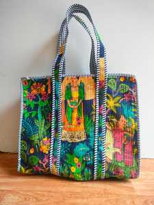 Sac matelassé en coton fait main avec un design textile élégant pour le shopping, les voyages, la mode, les cadeaux, l'usage quotidien et la vente en gros - Product Image 4