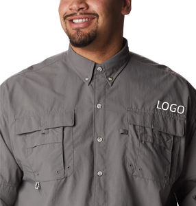 Camisa de Pesca para Hombre, Impermeable, con Estampado de Camuflaje, Cierre de Botones, Ligera, Manga Corta, Transpirable, Talla Grande, UPF 50 - Product Image 5