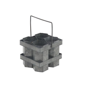 Vintage Industrial Wine Bottle Carrier Stand for Dining Room and Kitchen Countertop - Product Image 5