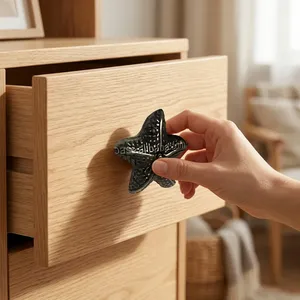 Starfish Cast Iron Cabinet <b>Knobs</b> Handles | Durable Traditional Design for Kitchen Living Room School Cabinets/<b>Drawers</b> Home <b>Decor</b> - Product Image 5