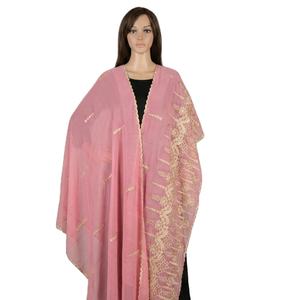 Voile de coton blanc long brodé de strass, style Dubaï, respirant, de haute qualité, pour femmes musulmanes africaines, idéal pour l'été - Product Image 3