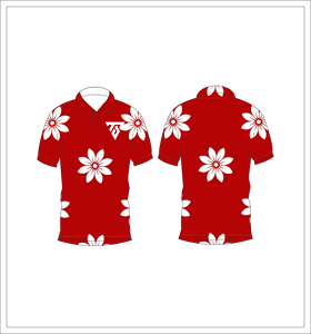 เสื้อโปโลพิมพ์ลายดอกไม้สีแดงสำหรับผู้ชายแขนสั้นลำลองแฟชั่นฤดูร้อนเสื้อโปโลกอล์ฟ - Product Image 6