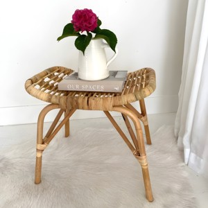 Natural rattan <b>stool</b> wholesale handmade footstools cane <b>ottoman</b> <b>stools</b> cheap price decorative poufs - Product Image 6