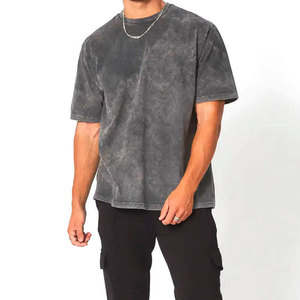 เสื้อยืดโอเวอร์ไซส์ทรงบ็อกซี่ฟิต ล้างสีแบบแอซิดวอช สำหรับผู้ชาย สตรีทแวร์ ผ้าหนา คุณภาพส่งออก ขายส่ง - Product Image 3
