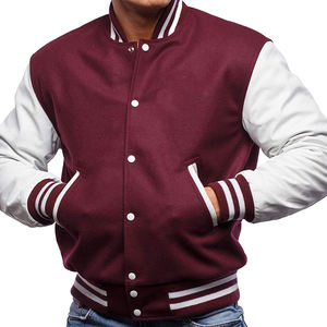 Wholesale Trending Plus Size <b>Men's</b> Casual Varsity <b>Jacket</b> Custom Logo Baseball <b>Letter</b> Streetwear College Letterman Winter Knitted - Product Image 1