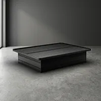 Cadre de lit plateforme en métal taille Queen |   Sommier de matelas moderne pliable et réglable pour hôtel, motel, chambre à coucher Maitry