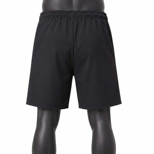 <b>Black</b> Solid Casual Drawstring Waist Shorts for Men's Cotton Breathable Fabric Gym Running Shorts Cheap Price for Sale - Product Image 2