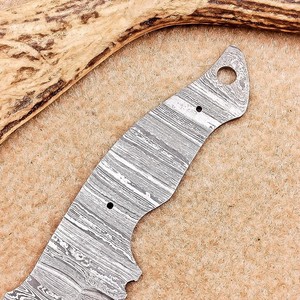 Kit de couteau de chasse et de bushcraft DIY en acier Damas Nordic Forge, lame vierge EDC à pointe tombante, forgé, à lame pleine, OEM - Product Image 5