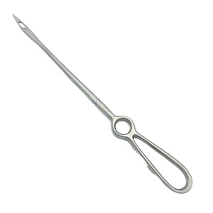 Aiguille de suture vulvaire Buhner 30 cm en acier inoxydable, manuelle, réutilisable, haute qualité, pour toilettage vaginal des chiens, chats et animaux de compagnie ALIVANTA AI-PGS-0001 - Product Image 1