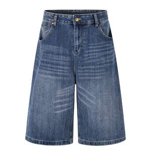 Pantalones Cortos de Mezclilla para Hombre con Logotipo Personalizado, Venta al Por Mayor, Lavado Vintage, Largura hasta la Rodilla, Entrega Rápida para Minoristas de Moda - Product Image 4