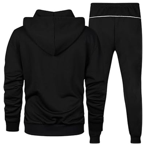 Custom High Quality Unisex Winter Tracksuit 2PCS Full Zipper Hooded & <b>Jogger</b> Solid Heavyweight Breathable Casual Wear - Product Image 3