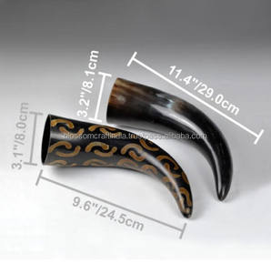 Vaisselle en corne de buffle fine, artisanale, durable, élégante, unique, authentique, style viking nordique, objet de collection - Product Image 6