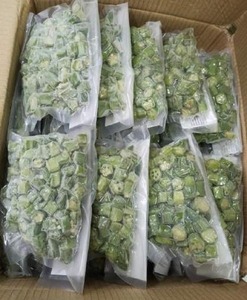 Okra (Lady Finger) Surgelée IQF de Qualité Supérieure, Hachée en Cubes Entiers, Sans OGM, Grade Supérieur 99 Gold Data Bulk - Product Image 2