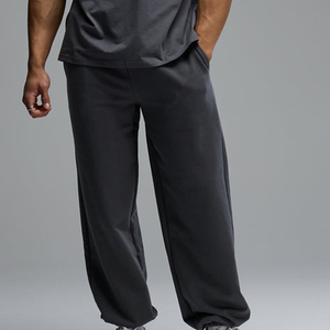 Pantalones Deportivos de Algodón Gris para Hombre, Cintura Elástica, Bolsillos Laterales, Pantalones Casuales para Correr, Ropa de Otoño - Product Image 3