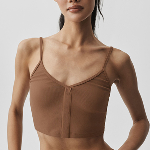 Débardeur de sport court sans manches pour femme, respirant, en polaire polyester/coton, pour fitness, entraînement et tenue de sport - Product Image 3