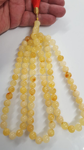 ลูกประคำเรซิ่นสีเหลืองอำพันสำหรับการสวดมนต์อิสลาม ซิบฮา โรซารี สำหรับชาวมุสลิม ใช้สำหรับการจำคิด (ดิกร์/ซิกร) ละหมาด และการทำสมาธิประจำวัน - Product Image 2