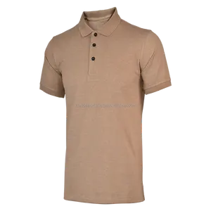 Top Amazon Polo Shirt Dropship 100% Pima Katoen Leeg T-shirt Geborduurde Polo Shirts Logo Ademend Soft Custom Logo Premium