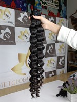 Ekstensi Rambut Remy Vietnam Kamboja Berkualitas Tinggi Double Drawn Harga Pabrik Rambut Asli Gelombang Alami 6"-34" Lembut Halus