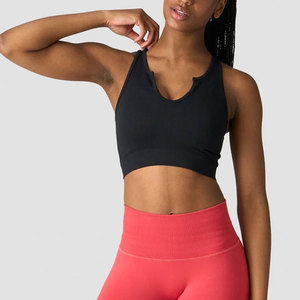 Débardeur côtelé léger 180G pour femme, col en V profond, coupe courte, couleur personnalisée, idéal pour le fitness et la gym - Product Image 4