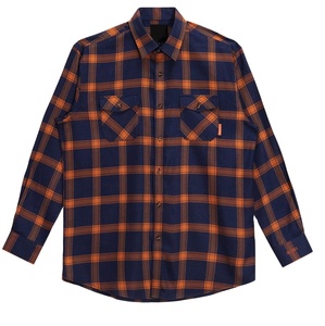 Chemise en flanelle à carreaux respirante 100 % coton pour homme, coupe oversize, manches longues, double poche, toucher doux, formelle, printemps - Product Image 1
