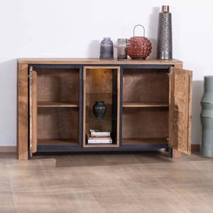 Aparador Vandana Crystal Edge de 150 cm en madera de acacia con 2 puertas y estantes de vidrio Fantaisie - Product Image 5