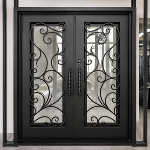 Puertas Exteriores de Hierro Forjado para Hogares con Diseños Hechos a Mano, Estilo Elegante, Construcción Duradera y Seguridad Reforzada - Product Image 1