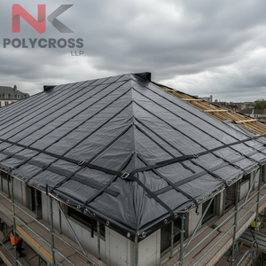 ผ้าใบคลุม PVC อุตสาหกรรม 5 ชั้น ทนไฟ กันน้ำอย่างดี สำหรับเต็นท์ ผ้าม่านข้างรถบรรทุก และผ้าคลุมสินค้า - Product Image 2