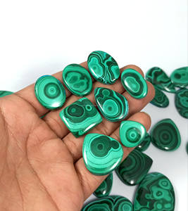 Natural Malachite Cabochon Green Loose Gemstone for Wire Wrapping Metalsmithing & Silver Jewelry Making Healing Crystal Flatback - Product Image 5