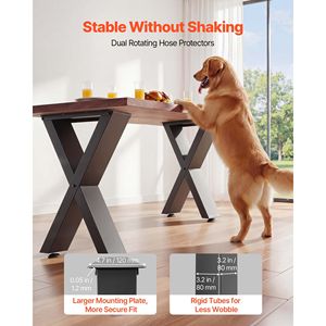 Gambe per Mobili in Acciaio 75 cm (A) x 79 cm (L), Design Modulare, Facile Montaggio, Carico Massimo 1000 kg, Resistenti per Casa, Ufficio, Stile Rustico - Product Image 3