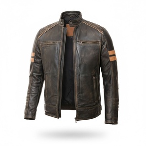 Cool Style <b>Men</b> <b>Leather</b> <b>Jacket</b> In Wholesale Price Competitive Classic Zip Up <b>Man's</b> <b>Leather</b> <b>Jackets</b> For Sale - Product Image 1