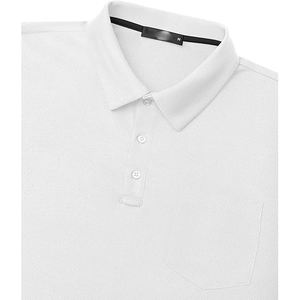 Polo pour homme en tissu respirant, col classique, t-shirt décontracté à manches courtes, tenue de bureau estivale, matière douce et en vente en ligne - Product Image 3