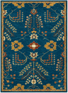 Nouveau tapis classique persan à motifs floraux, tufté à la main, bleu, motif arbre de vie, en laine, pour salon - Product Image 1