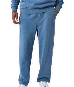 Ensemble de survêtement à capuche bleu délavé pour homme, 100 % coton, coupe décontractée, couleur unie, pour l'hiver - Product Image 3