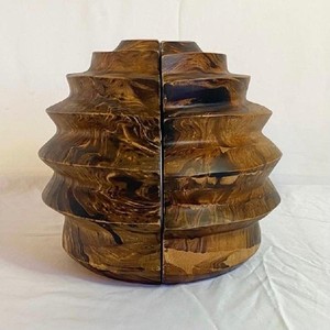 Mango <b>Wood</b> Bookends Handcrafted Natural Brown Wholesale Moradabad India - Product Image 1