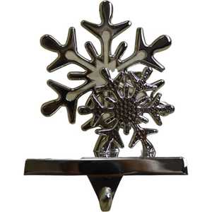 Metal Snowflake <b>Christmas</b> <b>Stocking</b> Holders Gold and Silver Decorative Hooks for Holiday Display - Product Image 3