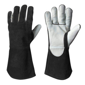 Gants de soudeur industriels robustes pour la lutte contre les incendies, en cuir de vachette pleine fleur renforcé, certifiés CE, résistants à la chaleur, avec manchette de sécurité - Product Image 6