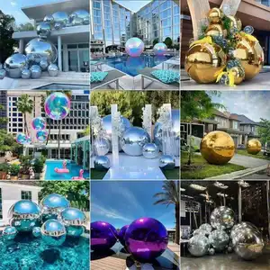 Bola de espejo inflable colorida, globo reflectante, decoración de eventos, globo de espejo inflable para Festival