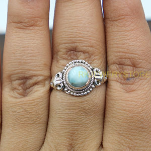 Larimar <b>Ring</b> 925 Sterling Silver Blue Stone <b>Ring</b> Promise <b>Ring</b> <b>for</b> <b>woman</b> Engagement <b>Ring</b> <b>Statement</b> <b>ring</b> Jewelry Christmas Gift - Product Image 4