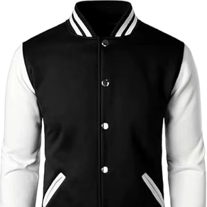 New Fashion Leather Sleeve <b>Vintage</b> Letterman Baseball <b>Jacket</b> Custom Chenille Embroidery High Quality <b>Varsity</b> <b>Jacket</b> for Men - Product Image 1