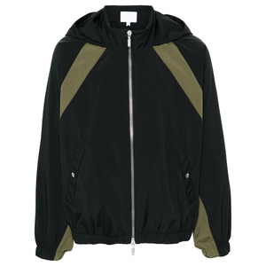 Custom Waterproof Shell Fabric Windbreaker Jacket <b>Colour</b>-<b>block</b> Panelled Polyester Track Jacket - Product Image 4