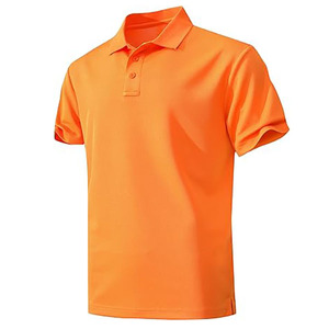 Custom Logo Men’s Bright <b>Orange</b> <b>Polo</b> Shirt – Breathable Cotton Short Sleeve Casual Wear Wholesale OEM Manufacturer - Product Image 1