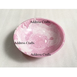 ชามสลัดเรซิ่นรักษ์โลก ภาชนะใส่อาหารลายวนแบบไม่ซ้ำใคร ชามผลไม้เรซิ่น จานเสิร์ฟสำหรับใช้ในชีวิตประจำวัน ของตกแต่งบ้าน - Product Image 5