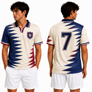 Camiseta de Fútbol Personalizada, Diseño Retro Ajustado, con Cuello, Marca Privada, Lista para Exportación, para Jugadores y Aficionados, Estilo Clásico y Herencia Deportiva - Product Image 6